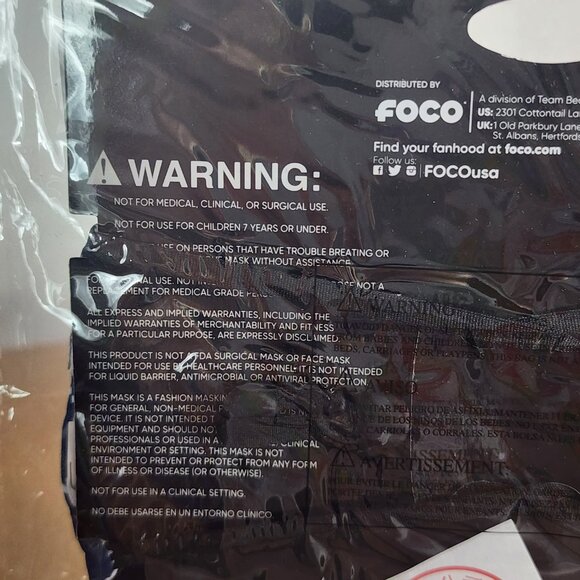 Foco NFL Dallas Cowboys Adjustable Poly Cotton Youth Mask 2pk Different Patterns - Picture 11 of 16